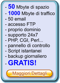 hosting spazio web gratis